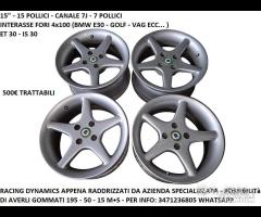 Cerchi In Lega Da 15" Per Bmw E30 - Golf 1 - 2