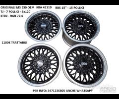 Cerchi In Lega Da 15" BBS RZ Per Bmw M3 E30 OEM