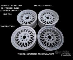Cerchi In Lega Da 15" BBS M3 E30 Da Restauro