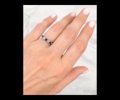ANELLO FEDINA ORO 18kt. DIAMANTI E ZAFFIRI BLU - 6