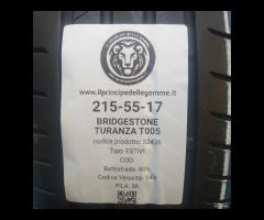 2 GOMME 215 55 17 BRIDGESTONE A52436