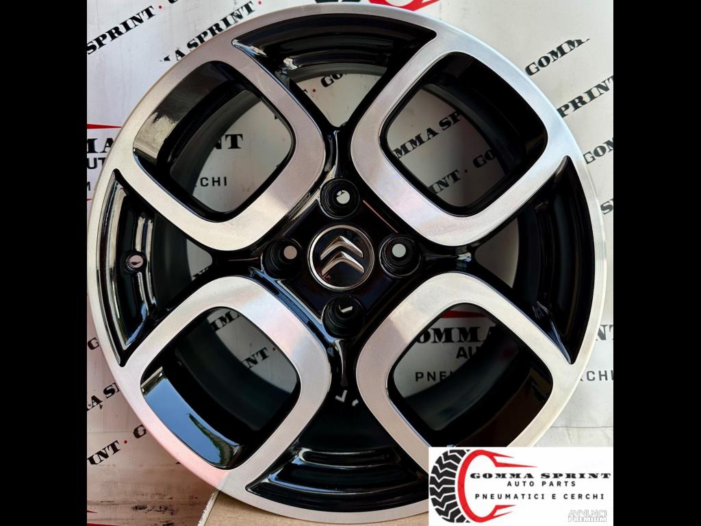 4 CERCHI IN LEGA ORIGINALI R16 CITROEN C3 C4 - 1/9