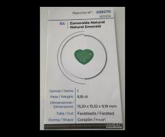COLLANA ORO 18kt. DIAMANTI SMERALDO CUORE COLOMBIA