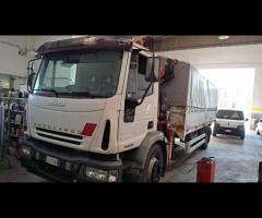 Iveco 180e28 con gru fassi e cassone fisso