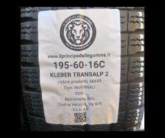 2 GOMME 195 60 16C KLEBER A56649