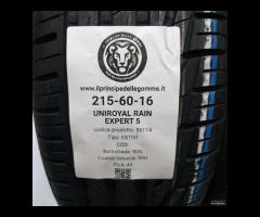 2 GOMME 215 60 16 UNIROYAL A56114