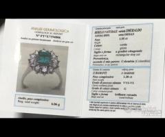 ANELLO ORO 18kt. DIAMANTI E SMERALDO CERTIFICATI