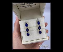 PAIO ORECCHINI ORO18kt. CON DIAMANTI E ZAFFIRI