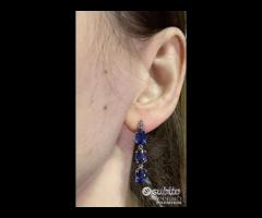 PAIO ORECCHINI ORO18kt. CON DIAMANTI E ZAFFIRI