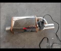 silenziatore tuning con valvola aftermarket nuovo