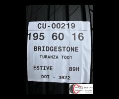 2 PNEUMATICI 195/60 R16 BRIDGESTONE ESTIVE 75%