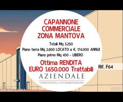 CAPANNONE COMMERCIALE RENDITA 12% - ZONA MANTOVA