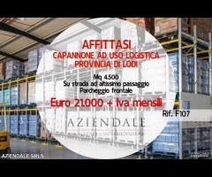 CAPANNONE MQ 4.500 USO LOGISTICA-PROVINCIA DI LODI