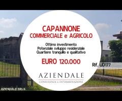 CAPANNONE MQ 200 CON TERRENO MQ 500