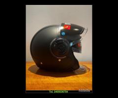 NUOVO CASCO JET DOPPIA VISIERA COLORE NERO OPACO