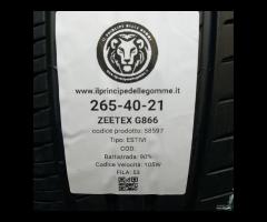 2 GOMME 265 40 21 ZEETEX A58597
