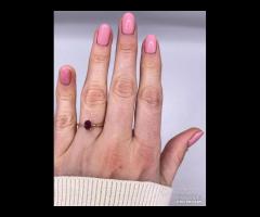 ANELLO SOLITARIO ORO ROSA 18kt. CON RUBINO OVALE