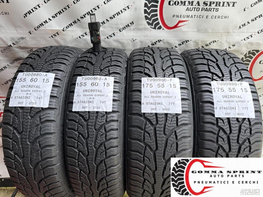 4 PNEUMATICI 155/60 R15 E 175/55 R15 UNIROYAL 4ST - 1/14