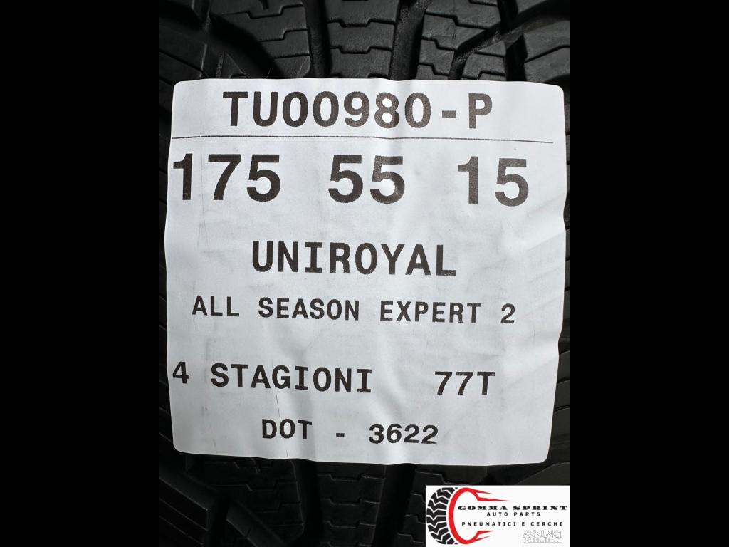 4 PNEUMATICI 155/60 R15 E 175/55 R15 UNIROYAL 4ST - 14/14