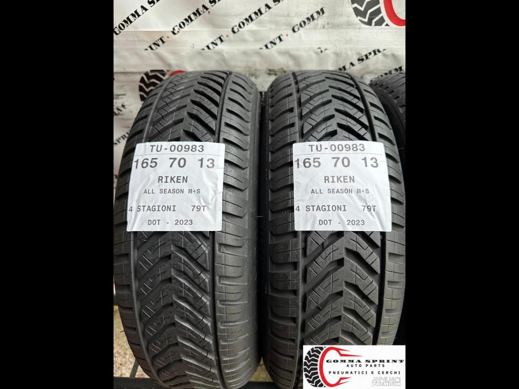 4 PNEUMATICI 165/70 R13 RIKEN 4 STAGIONI SEMINUOVE - 3/9