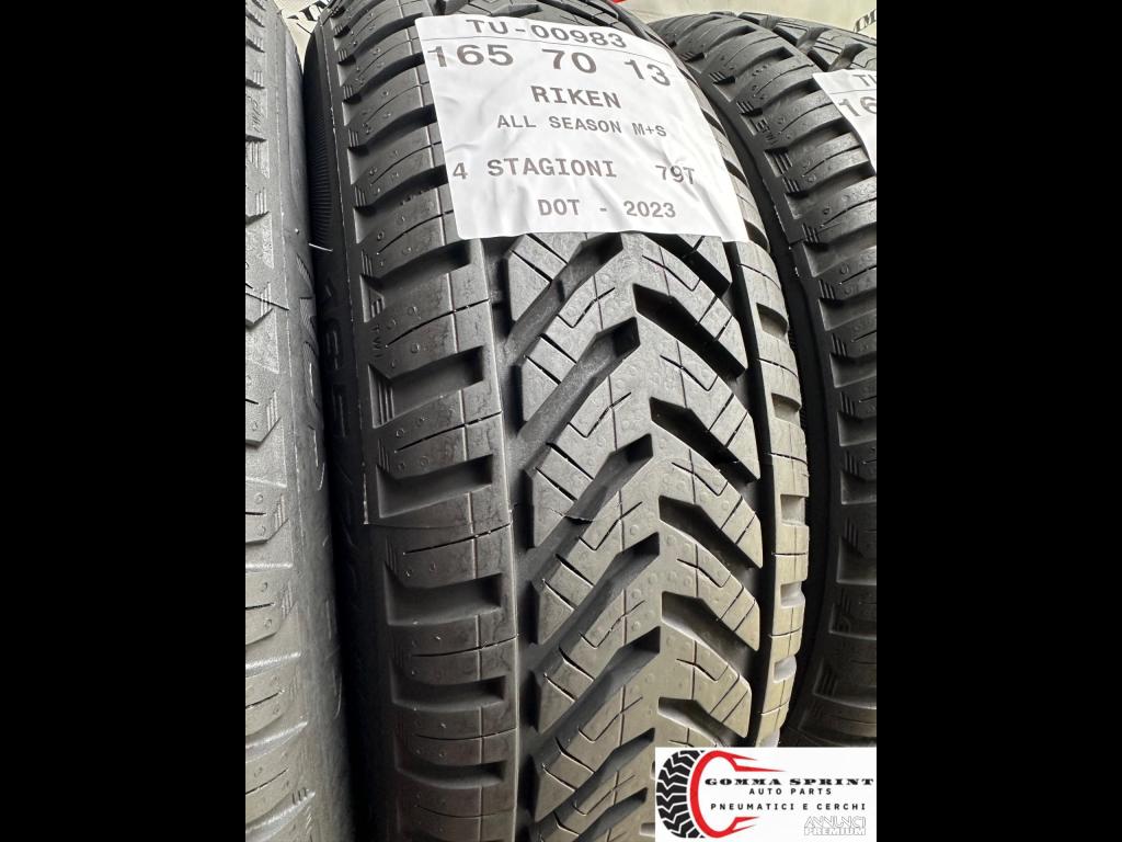 4 PNEUMATICI 165/70 R13 RIKEN 4 STAGIONI SEMINUOVE - 5/9