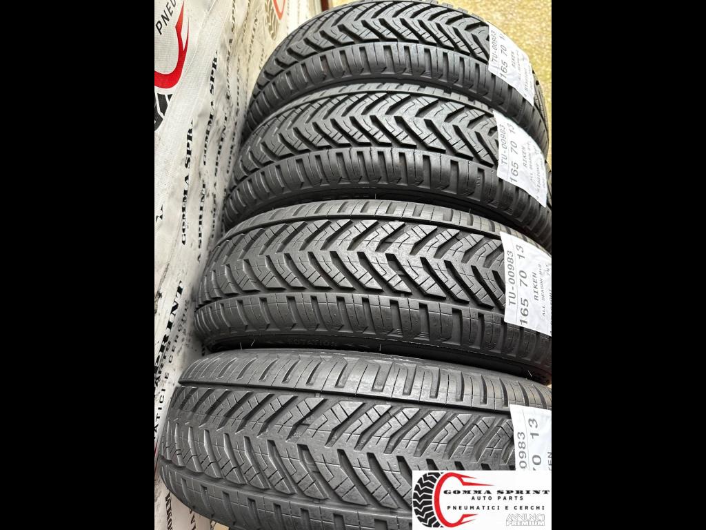 4 PNEUMATICI 165/70 R13 RIKEN 4 STAGIONI SEMINUOVE - 6/9