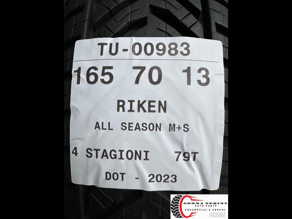 4 PNEUMATICI 165/70 R13 RIKEN 4 STAGIONI SEMINUOVE - 9/9
