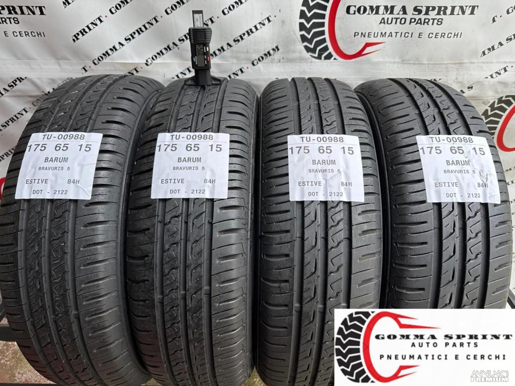 4 PNEUMATICI 175/65 R15 BARUM ESTIVE - 1/11