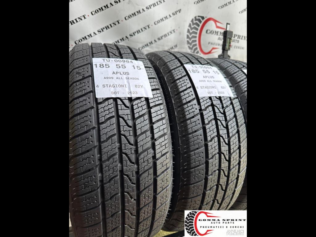 4 PNEUMATICI 185/55 R15 APLUS 4 STAGIONI 90% - 7/11