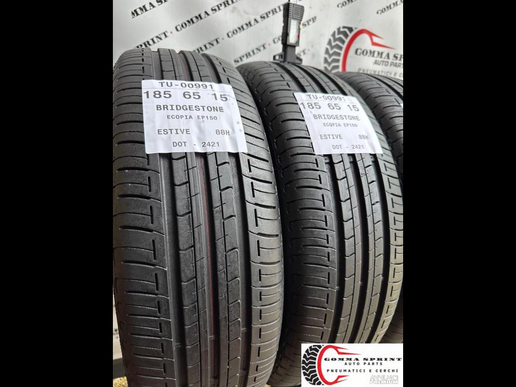 4 PNEUMATICI 185/65 R15 BRIDGESTONE ESTIVE 80% - 6/9
