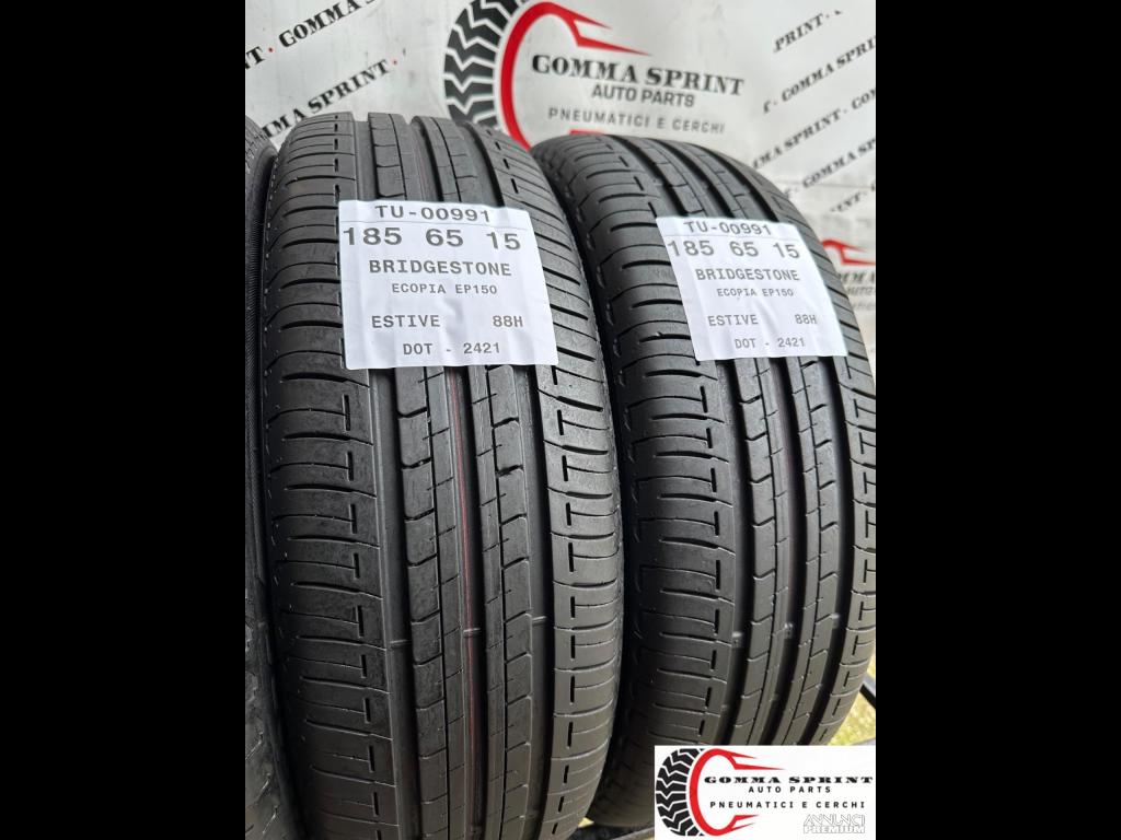 4 PNEUMATICI 185/65 R15 BRIDGESTONE ESTIVE 80% - 7/9