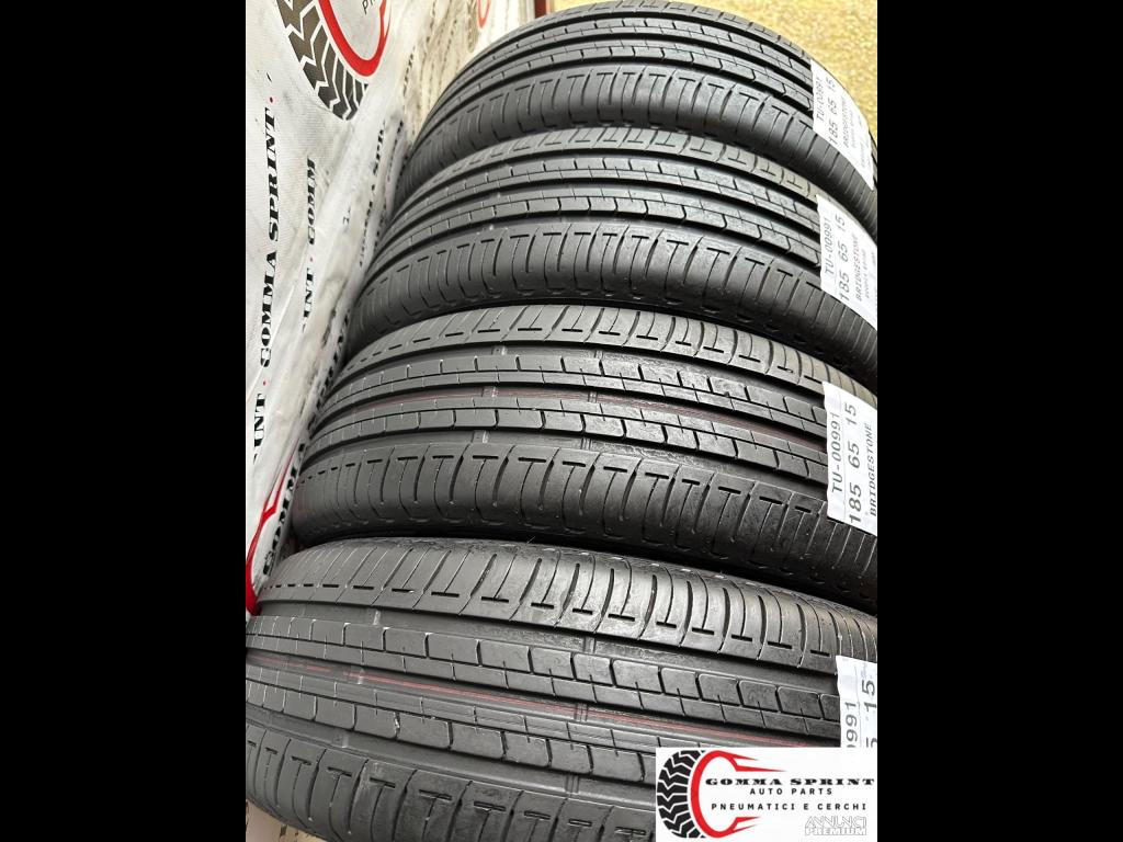 4 PNEUMATICI 185/65 R15 BRIDGESTONE ESTIVE 80% - 8/9