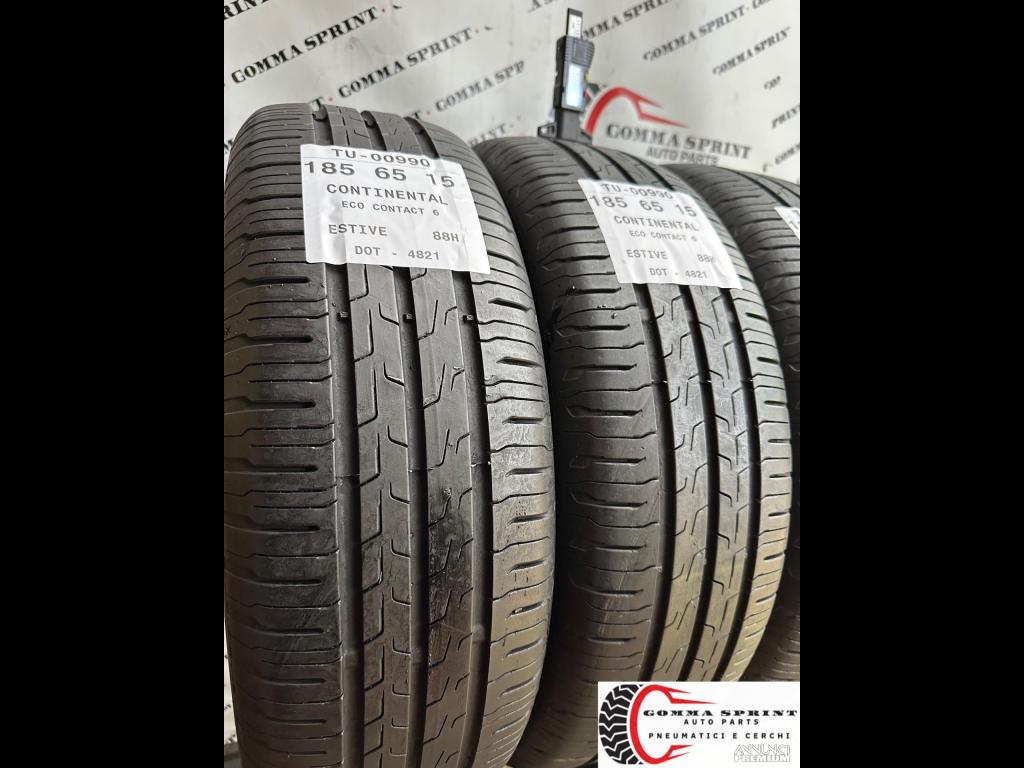 4 PNEUMATICI 185/65 R15 CONTINENTAL ESTIVE - 6/10