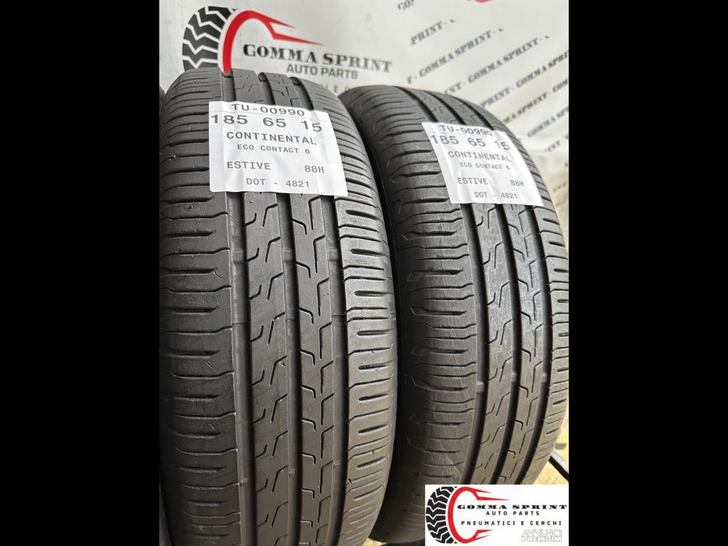 4 PNEUMATICI 185/65 R15 CONTINENTAL ESTIVE - 7/10