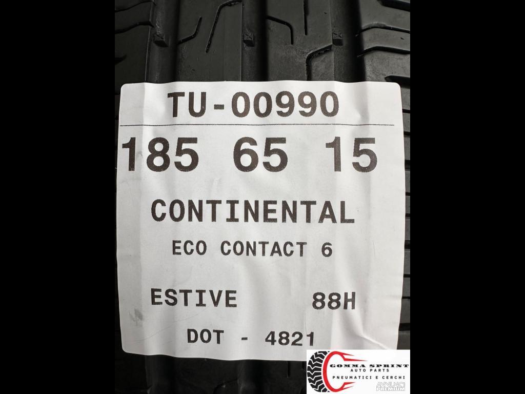4 PNEUMATICI 185/65 R15 CONTINENTAL ESTIVE - 10/10
