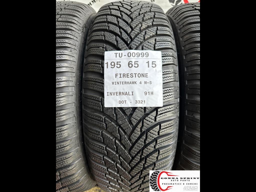 4 PNEUMATICI 195/65 R15 FIRESTONE INVERN SEMINUOVE - 2/9
