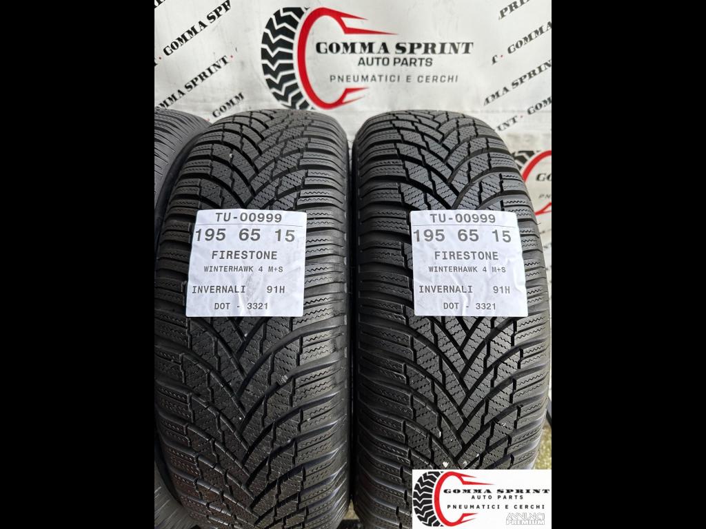 4 PNEUMATICI 195/65 R15 FIRESTONE INVERN SEMINUOVE - 4/9