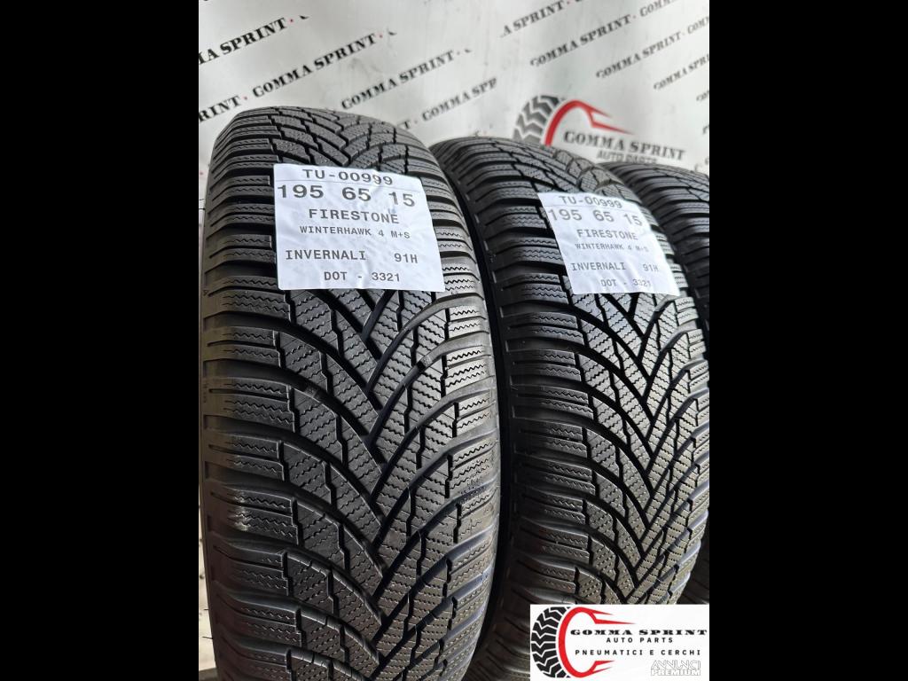 4 PNEUMATICI 195/65 R15 FIRESTONE INVERN SEMINUOVE - 6/9