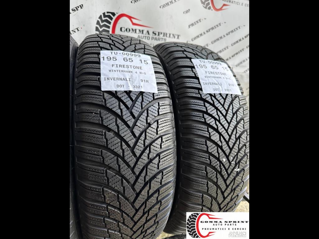 4 PNEUMATICI 195/65 R15 FIRESTONE INVERN SEMINUOVE - 7/9