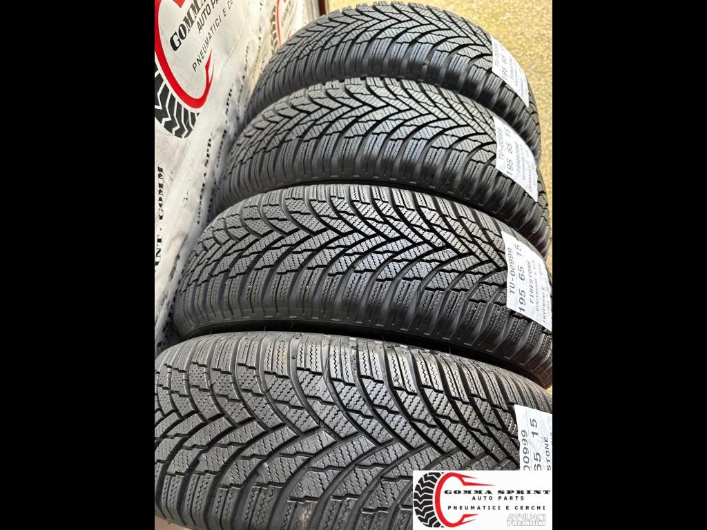 4 PNEUMATICI 195/65 R15 FIRESTONE INVERN SEMINUOVE - 8/9