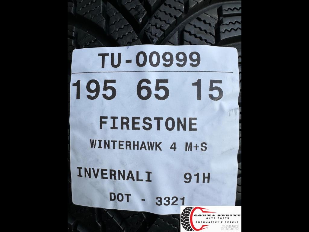 4 PNEUMATICI 195/65 R15 FIRESTONE INVERN SEMINUOVE - 9/9