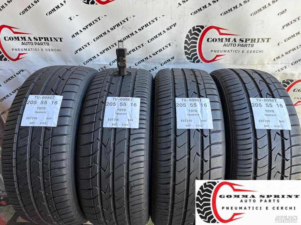 4 PNEUMATICI 205/55 R16 TOYO ESTIVE 75% - 1/10
