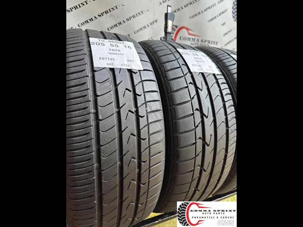 4 PNEUMATICI 205/55 R16 TOYO ESTIVE 75% - 7/10