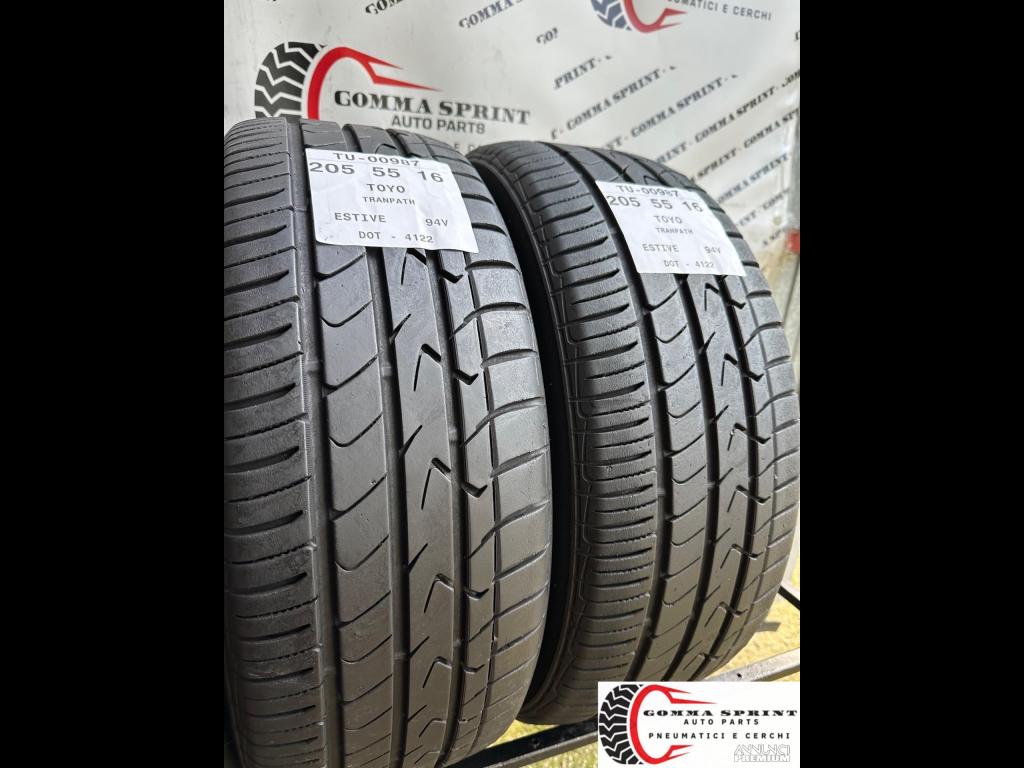 4 PNEUMATICI 205/55 R16 TOYO ESTIVE 75% - 8/10