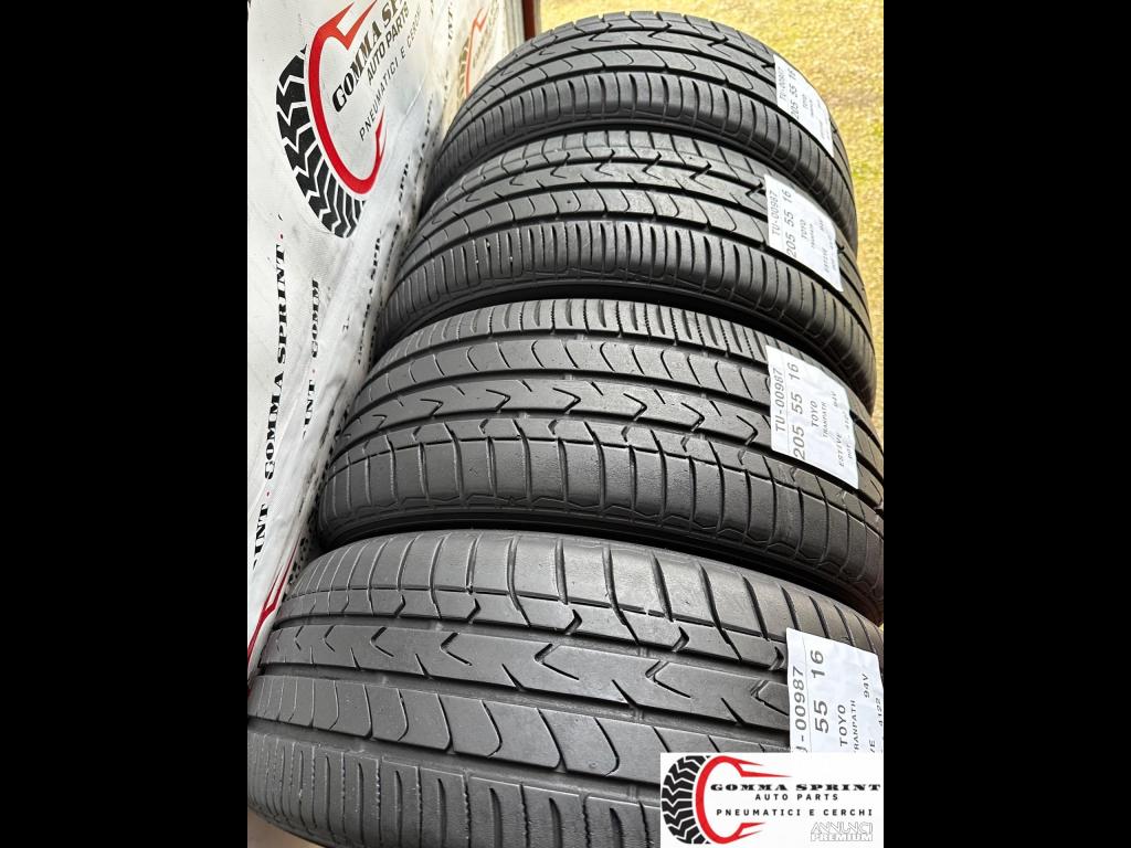 4 PNEUMATICI 205/55 R16 TOYO ESTIVE 75% - 9/10