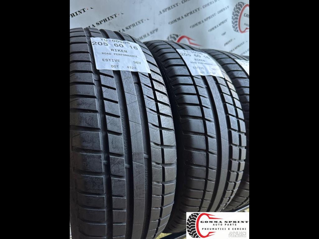 4 PNEUMATICI 205/60 R16 RIKEN ESTIVE - 8/11