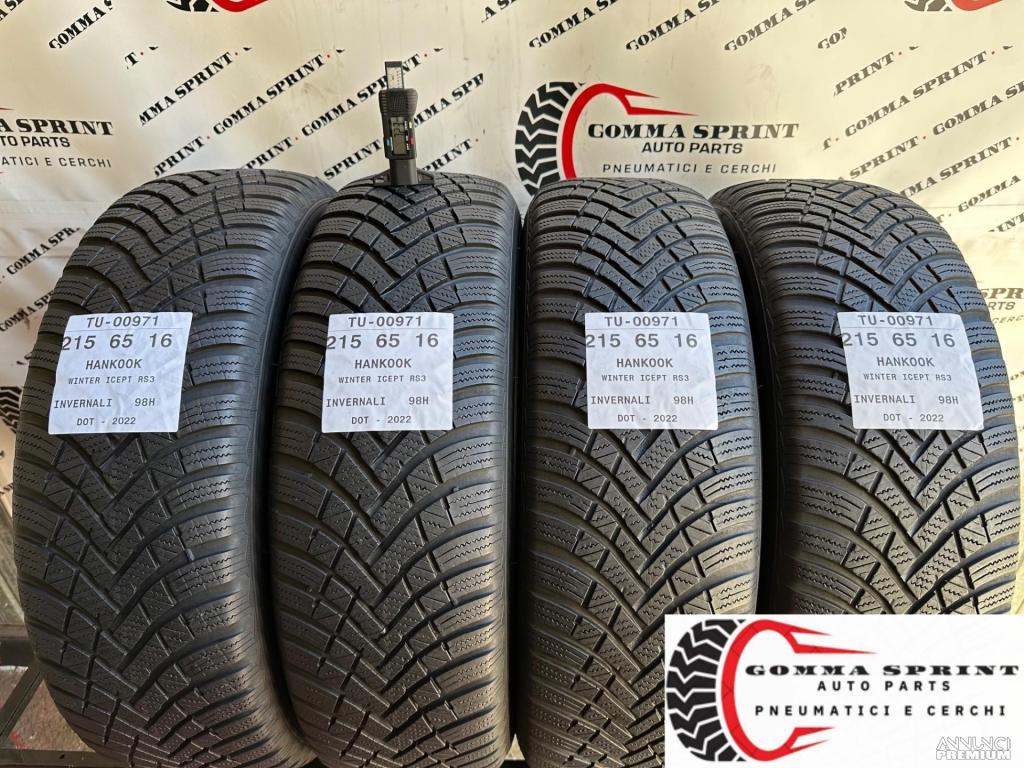 4 PNEUMATICI 215/65 R16 HANKOOK INVERNALI - 1/11