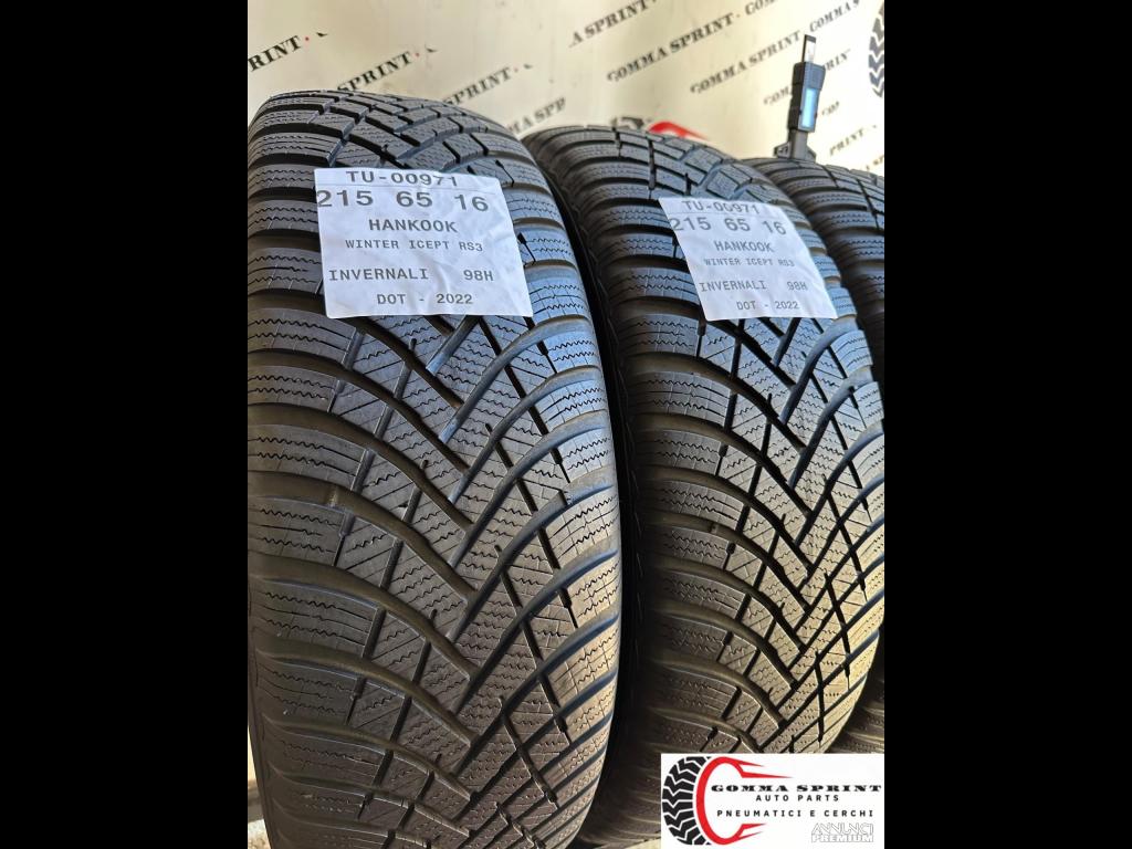 4 PNEUMATICI 215/65 R16 HANKOOK INVERNALI - 8/11