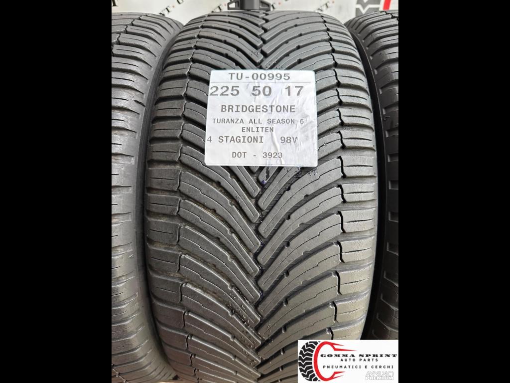 4 PNEUMATICI 225/50 R17 BRIDGESTONE 4 STAGIONI - 2/10