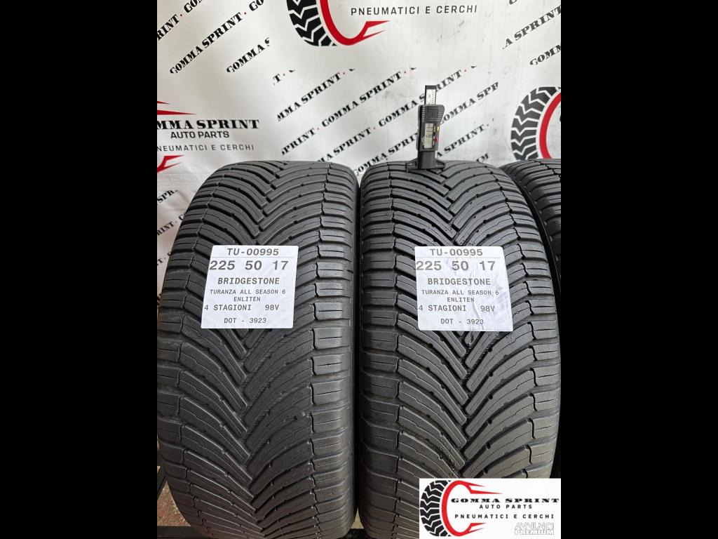 4 PNEUMATICI 225/50 R17 BRIDGESTONE 4 STAGIONI - 3/10
